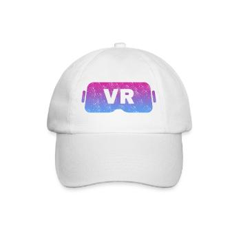 Virtual Reality VR Vintage Gamer Retro Video Glasses - Baseball Cap - white/white - Front