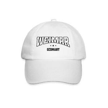 Weimar Lettering College Style Retro - Baseball Cap - white/white - Front