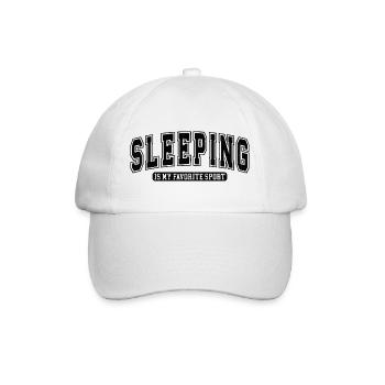 Sleeping: My favorite sport - Baseball Cap - white/white - Front
