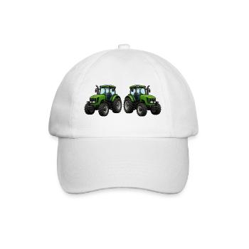Tractor Green - Agriculture Design - Baseball Cap - white/white - Front