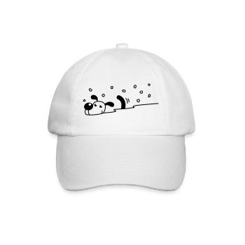 Cute dog in the snow - Baseball Cap - white/white - Front