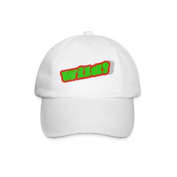 Graffiti wordmark green with red border - Baseball Cap - white/white - Front