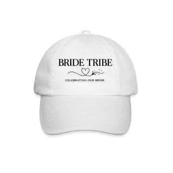 Bride Tribe! Heart Design Bachelor Party Bridal Crew Outfit - Baseball Cap - white/white - Front