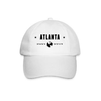 Atlanta Georgia Coordinates Planet Earth - Baseball Cap - white/white - Front