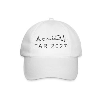 Papa 2027 Battement de cœur Grossesse Danois - Casquette classique - blanc/blanc - Devant