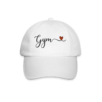 Gym - Fitness lettering with heart - Baseball Cap - white/white - Front
