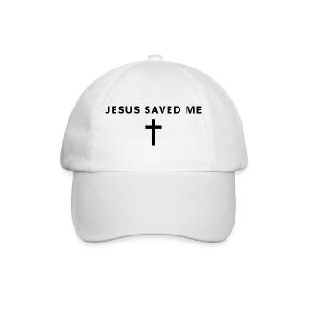 Jesus Saved Me – Minimalist Faith - Baseball Cap - white/white - Front