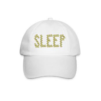 Sleep typography - Baseball Cap - white/white - Front