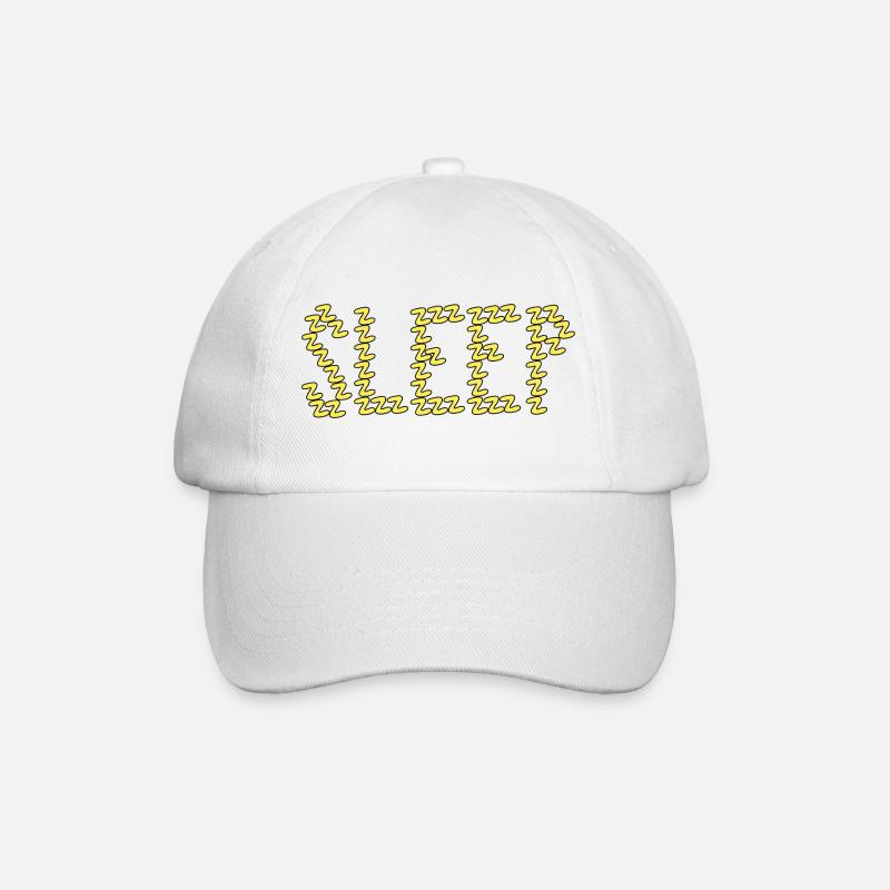 Sleep typography - Baseball Cap - white/white