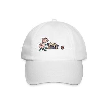 Carlin avec papillon - Casquette classique - blanc/blanc - Devant