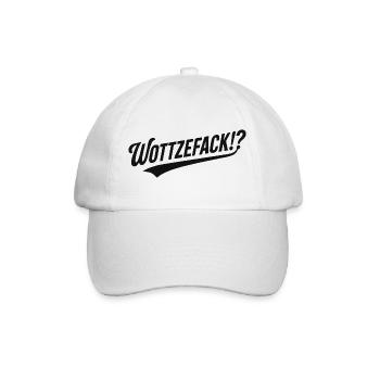 Wottzefack Humor Spruch Lustig Witzig Geschenkidee - Baseballkappe - Weiß/Weiß - Vorne