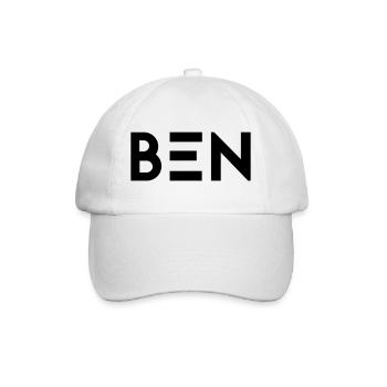Prénom Ben - Casquette classique - blanc/blanc - Devant