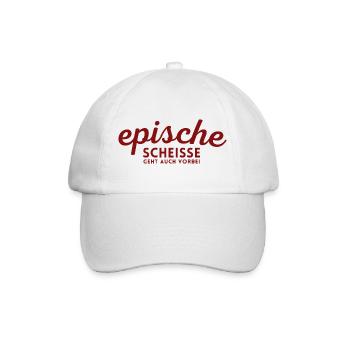 Epische Scheisse geht auch vorbei - Baseballkappe - Weiß/Weiß - Vorne