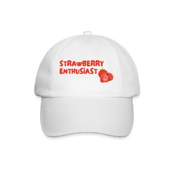 Strawberry Enthusiast - Baseballkappe - Weiß/Weiß - Vorne