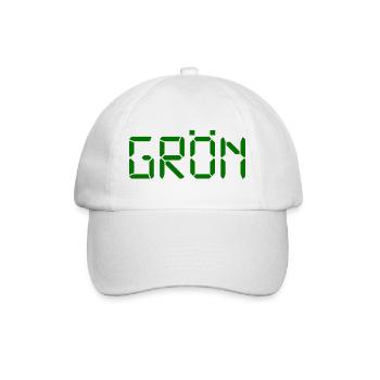 Grün – LCD - Baseballkappe - Weiß/Weiß - Vorne