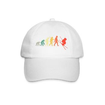 Ski Evolution for Skiers Downhill Skiing Fan - Baseball Cap - white/white - Front