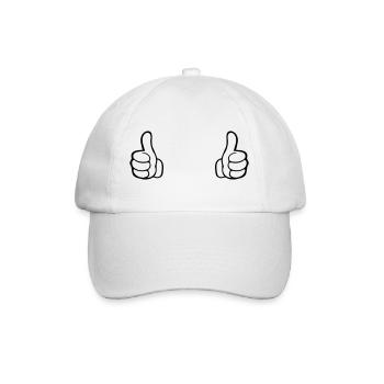 like hand - Baseball Cap - white/white - Front