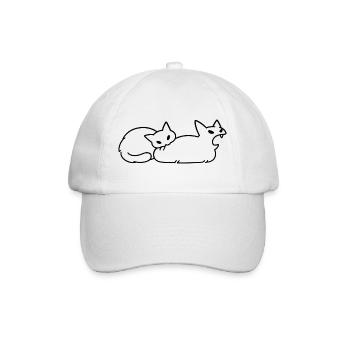 Amoureux des Chats Humour Chat Mignon Original - Baseball Cap - white/white - Front