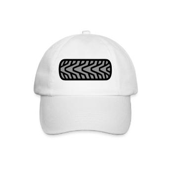 Motorcycle Tire Tread Graphic - Baseball Cap - white/white - Front