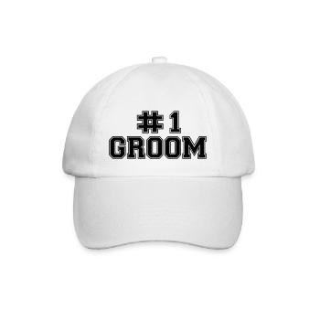 Numer One Groom - Baseballkappe - Weiß/Weiß - Vorne