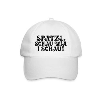 Spatzl Schau! - Baseballkappe - Weiß/Weiß - Vorne