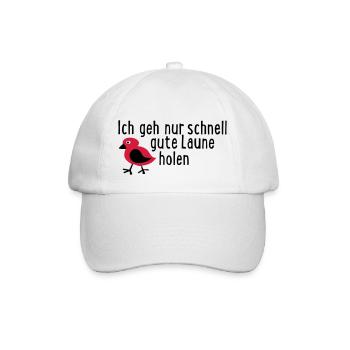 gute Laune - Baseballkappe - Weiß/Weiß - Vorne