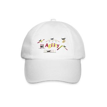Agility equipment with Titel.png - Baseball Cap - white/white - Front
