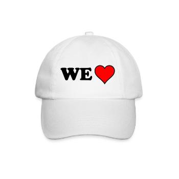 We Love (Cooper Black) - Baseballkappe - Weiß/Weiß - Vorne
