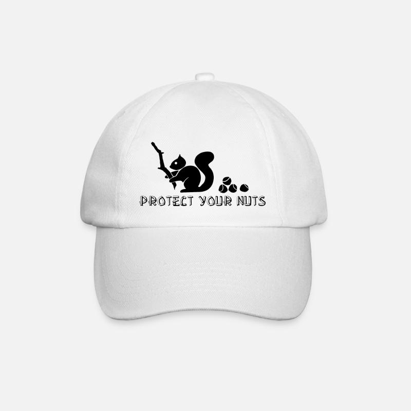 Protect your nuts - Baseball Cap - white/white