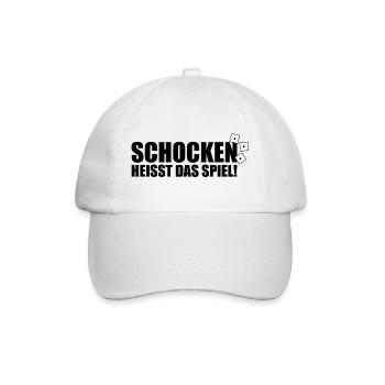Schocken heißt das Spiel - Baseballkappe - Weiß/Weiß - Vorne
