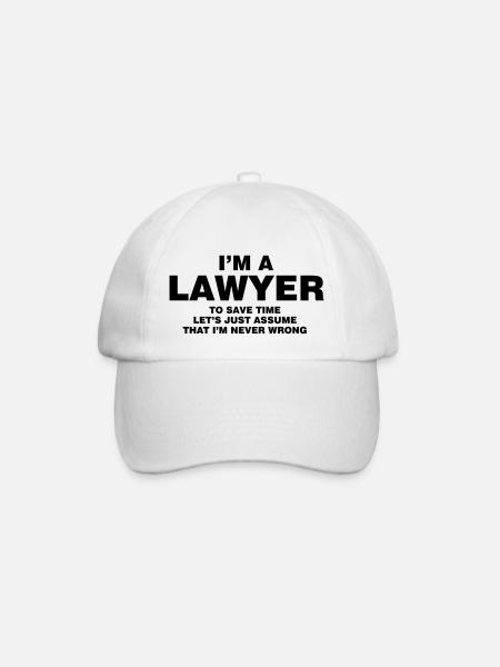 I'M A LAWYER NEVER WRONG - Casquette classique - blanc/blanc