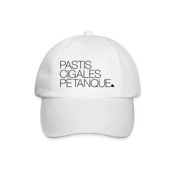 Pastis Cigales Pétanque - Casquette classique - blanc/blanc - Devant