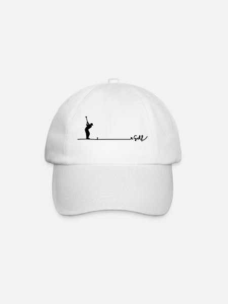 love golf - Baseballkappe - Weiß/Weiß