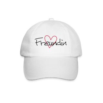 Freundin Herz Geschenk Geburtstag - Baseballkappe - Weiß/Weiß - Vorne