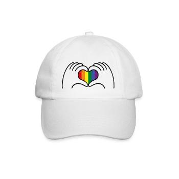 Drapeau Gay Pride - Casquette classique - blanc/blanc - Devant