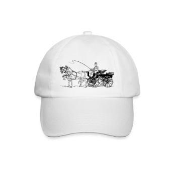 horse336 - Baseball Cap - white/white - Front