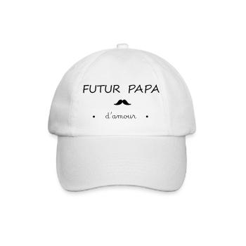 FUTUR PAPA D AMOUR - Casquette classique - blanc/blanc - Devant
