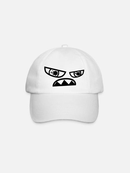 monster - Baseball Cap - white/white