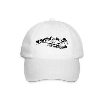 bin wandern - Baseballkappe - Weiß/Weiß - Vorne