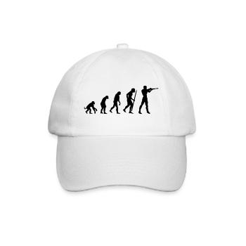 Evolution of shooting - Baseballkappe - Weiß/Weiß - Vorne