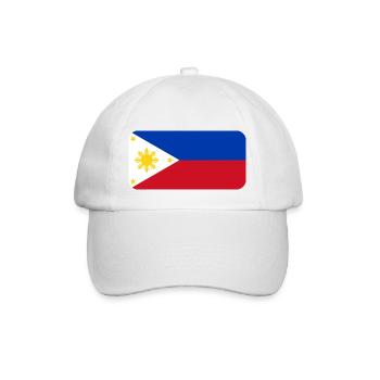PHILIPPINES FLAG round corner 400 dpi - Casquette classique - blanc/blanc - Devant