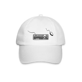 Tastatur und Maus - Baseballkappe - Weiß/Weiß - Vorne