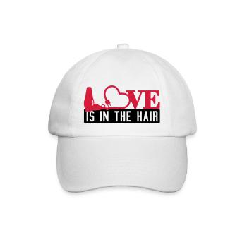 Love is in the hair (2c) - Baseballkappe - Weiß/Weiß - Vorne