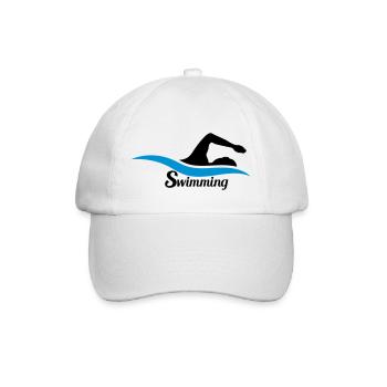 nager logo nageur noir nageur uni - Casquette classique - blanc/blanc - Devant