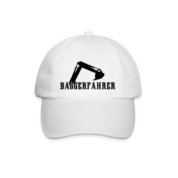 Bagger - Baseballkappe - Weiß/Weiß - Vorne