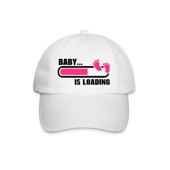 Baby loading - Baseball Cap - white/white - Front