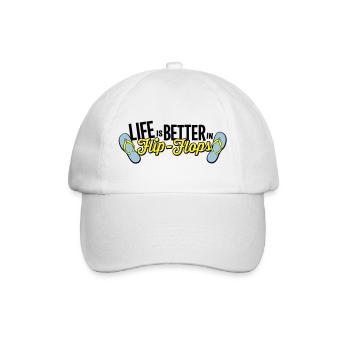 la vie est meilleure dans effondrement - Casquette classique - blanc/blanc - Devant