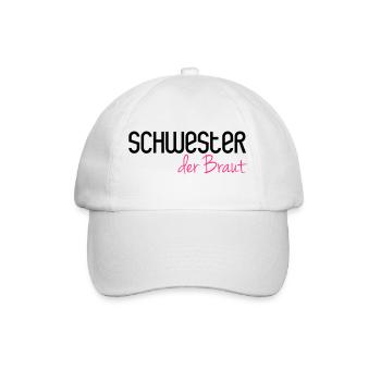 Schwester der Braut - Baseballkappe - Weiß/Weiß - Vorne