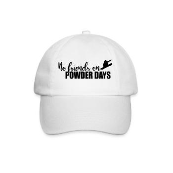 No Friends on Powder Days - Casquette classique - blanc/blanc - Devant