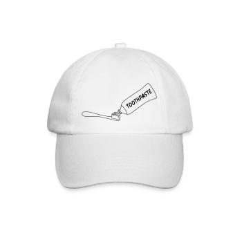 Toothpaste And Toothbrush - Baseball Cap - white/white - Front
